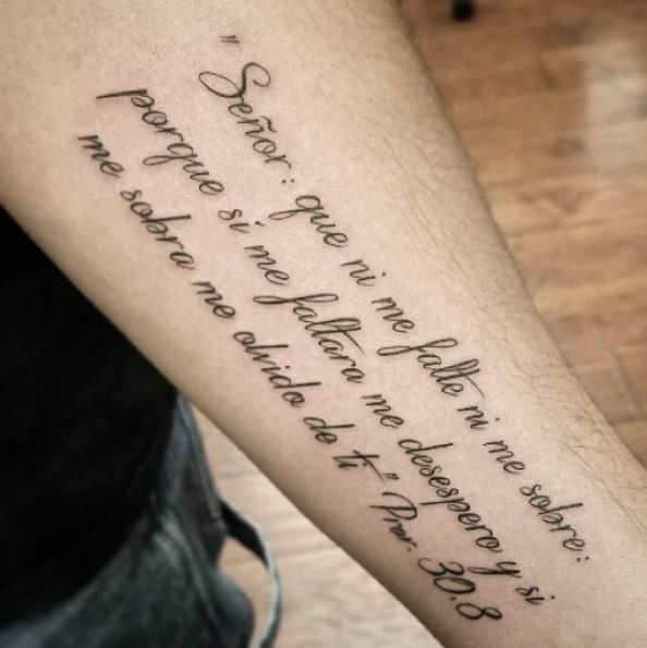 Bible Quote Tattoo Design On Hands