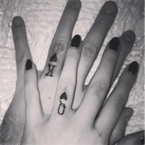 Card Number Wedding Ring Tattoos Design