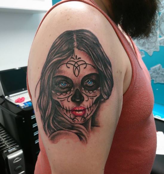 Day Of The Dead Tattoo On Arm 10