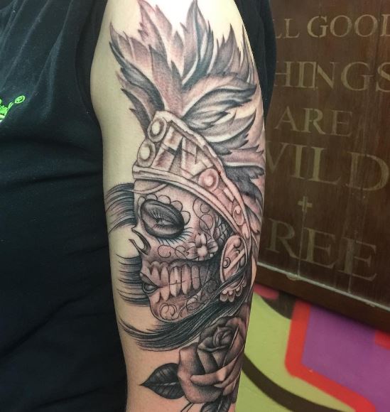 Day Of The Dead Tattoo On Arm 20