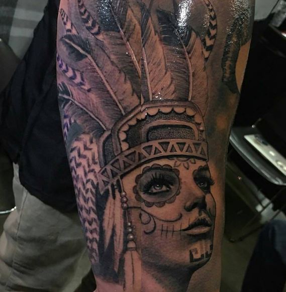 Day Of The Dead Tattoo On Arm 25