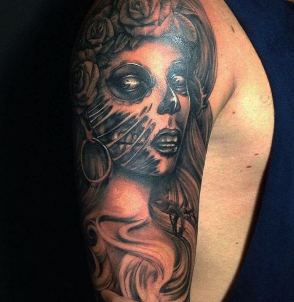 Day Of The Dead Tattoo On Arm 26