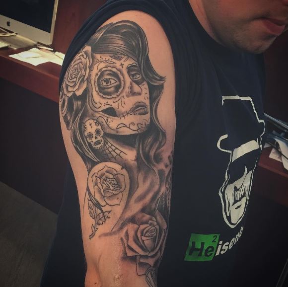 Day Of The Dead Tattoo On Arm 28