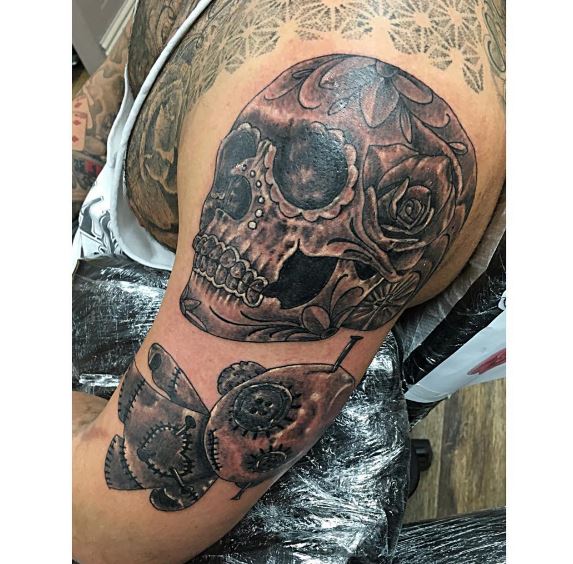 Day Of The Dead Tattoo On Arm 3