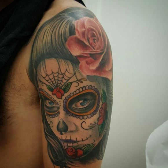 Day Of The Dead Tattoo On Arm 7