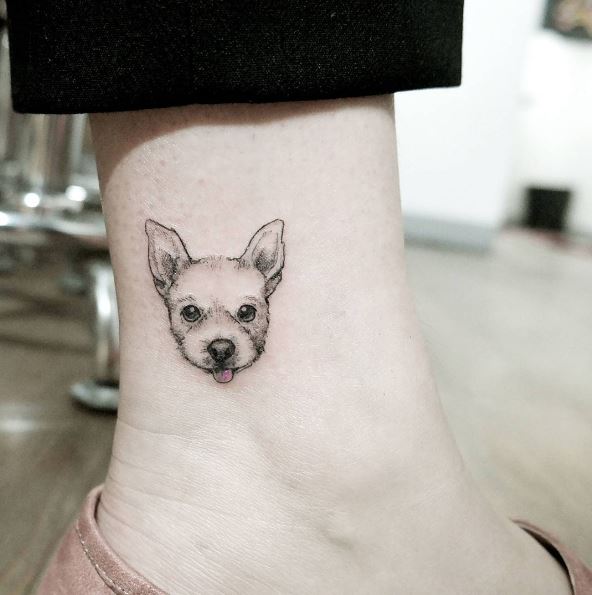 Dog Ankle Tattoos Design And Ideas