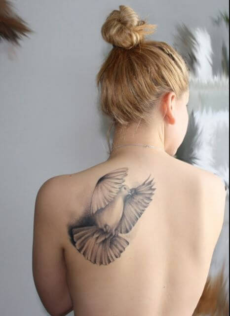 Dove Tattoos Design On Back Side