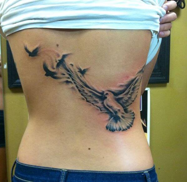 Dove Tattoos Design On Full Back