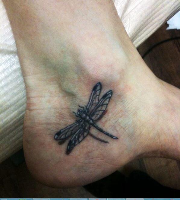 Dragonfly Tattoo On Ankle