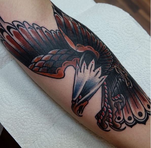 Eagle Tattoo On Wrist