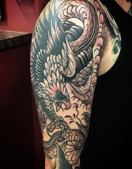 Eagle Tatto On Arm 35