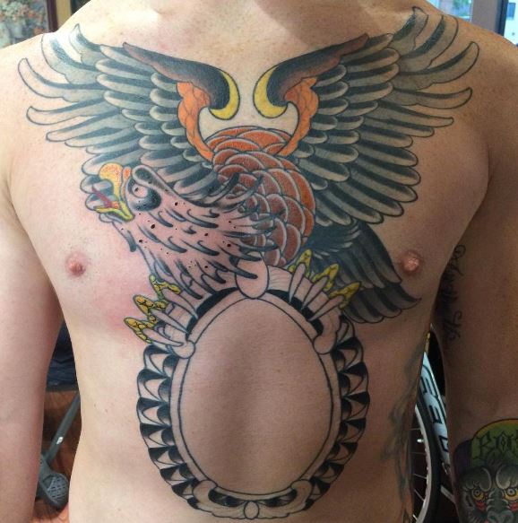 Eagle Tatto On Chest 11
