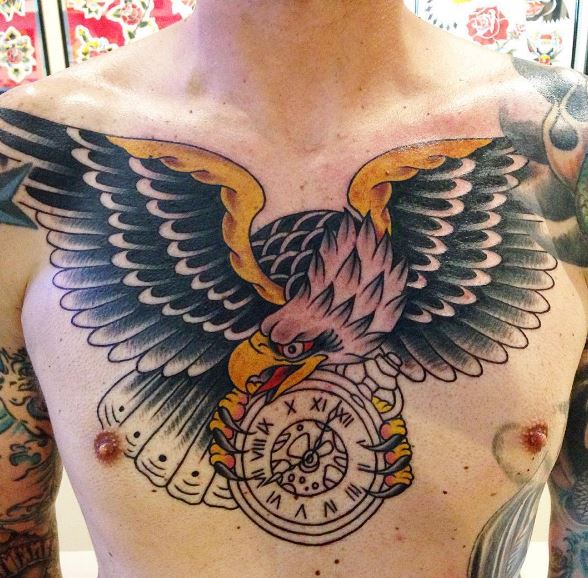 Eagle Tatto On Chest 12