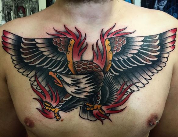 Eagle Tatto On Chest 4