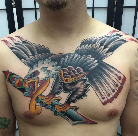 Eagle Tatto On Chest 8