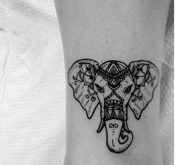 Elephant Ankle Tattoos Design And Ideas