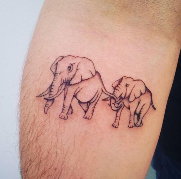 Elephant Tattoos Design On Forearm