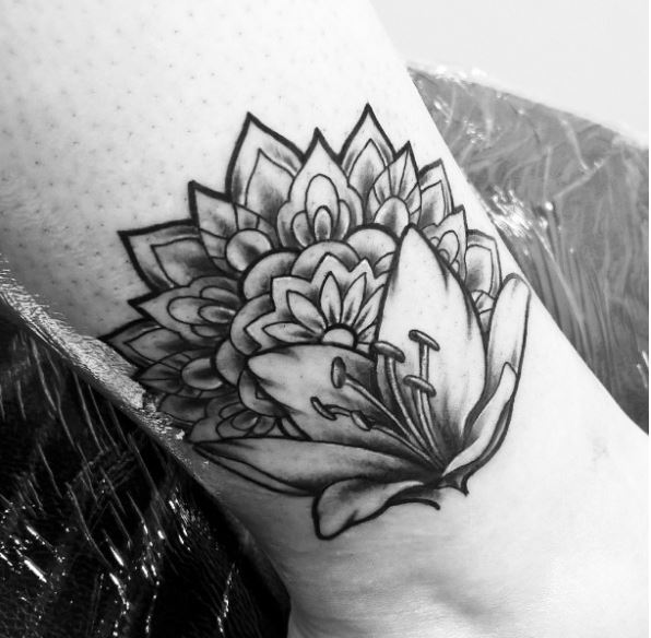 Flower Ankle Tattoos Design And Ideas