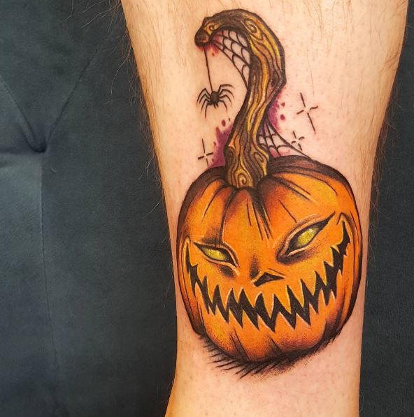 Hallowen Tattoos Design On Ankle