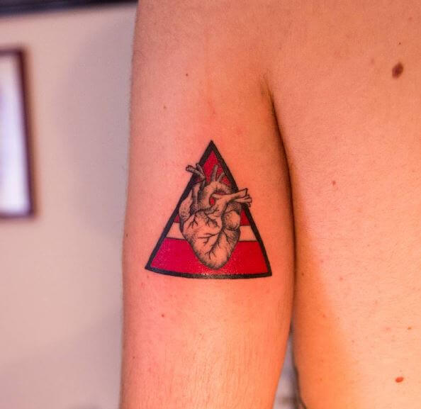 Heart And Triangle Tattoos Design