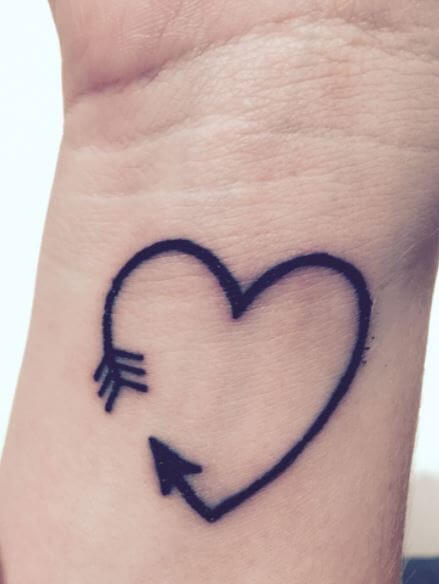 Heart With Arrow Tattoos