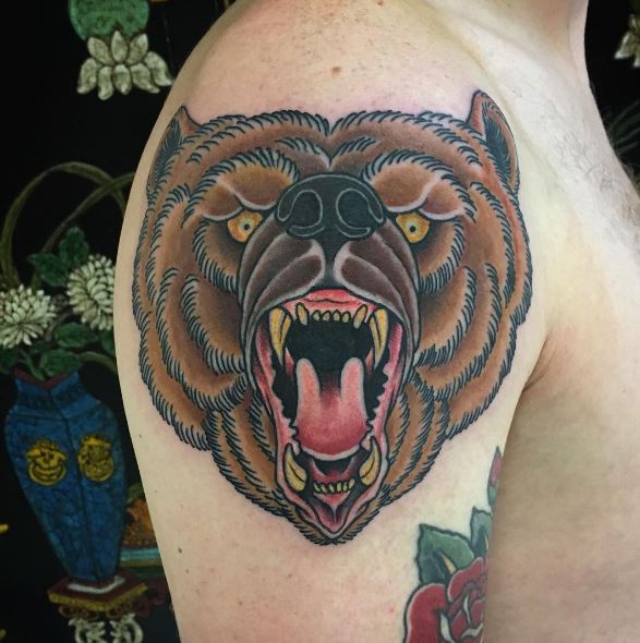 50+ Tribal Bear Tattoos For Men (2023) Grizzly, Teddy, Pooh, Paw & Native  American Designs