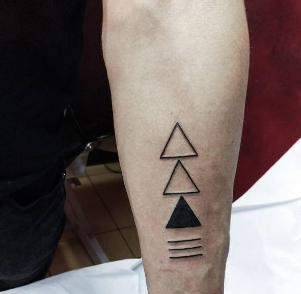 Line Triangle Tattoos Design