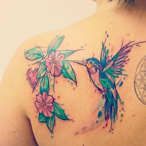 Lovely And Beautiful Hummingbird Tattoos Design