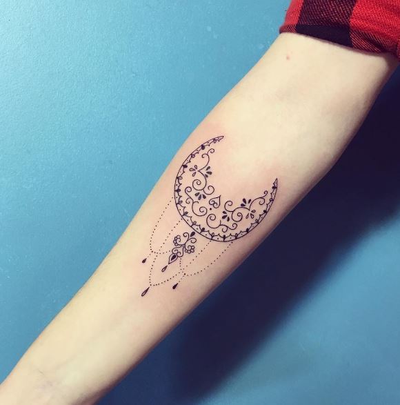 Moon Tattoo On Arm 11