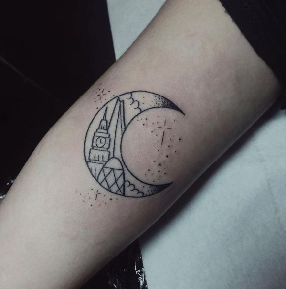 Moon Tattoo On Arm 15