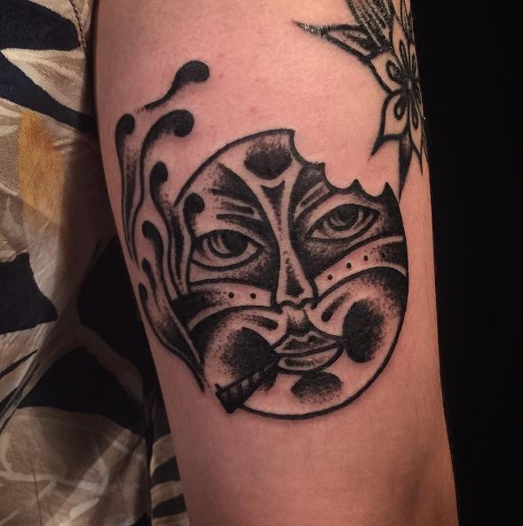 Moon Tattoo On Arm 16