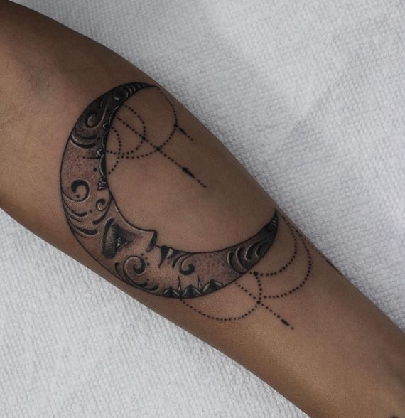 Moon Tattoo On Arm 17
