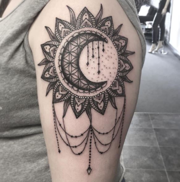 Moon Tattoo On Arm 28
