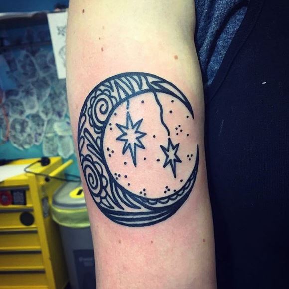 Moon Tattoo On Arm 33