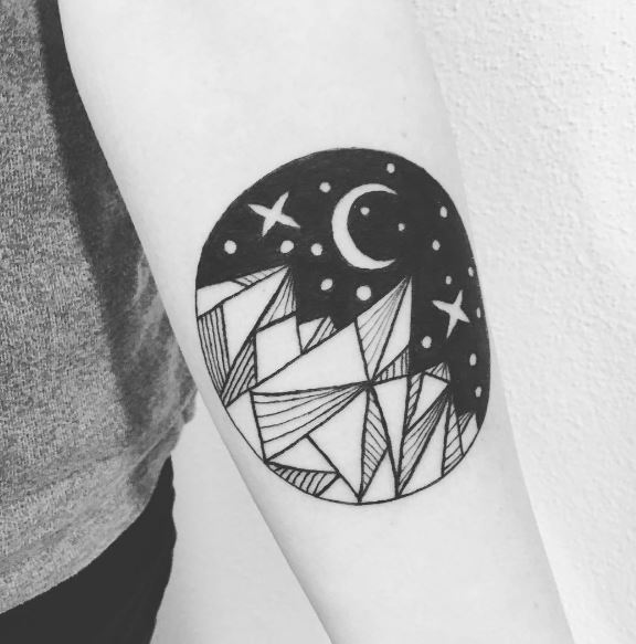 Moon Tattoo On Arm 34