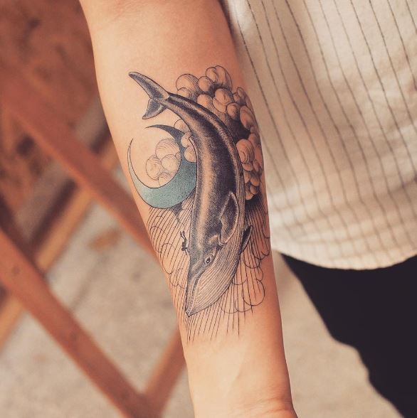 Moon Tattoo On Arm 35
