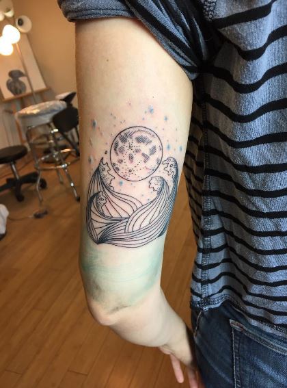 Moon Tattoo On Arm 36