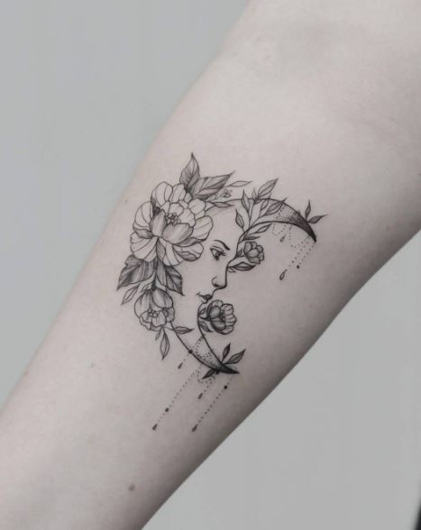 Moon Tattoo On Arm 39