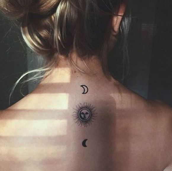 Moon Tattoo On Back 1