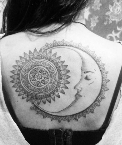 Moon Tattoo On Back 3