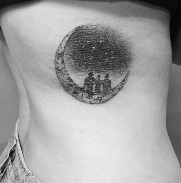 Moon Tattoo On Back 4