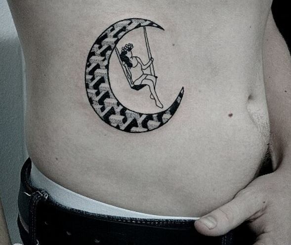 Moon Tattoo On Body 5