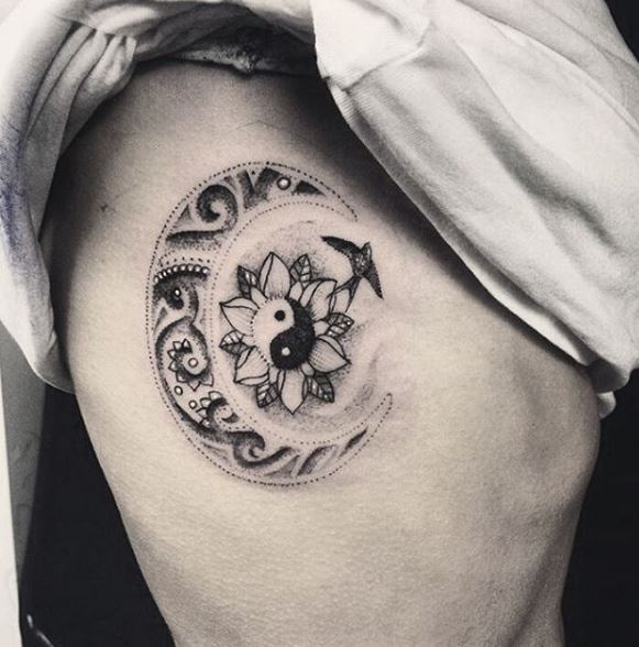 Moon Tattoo On Body 9