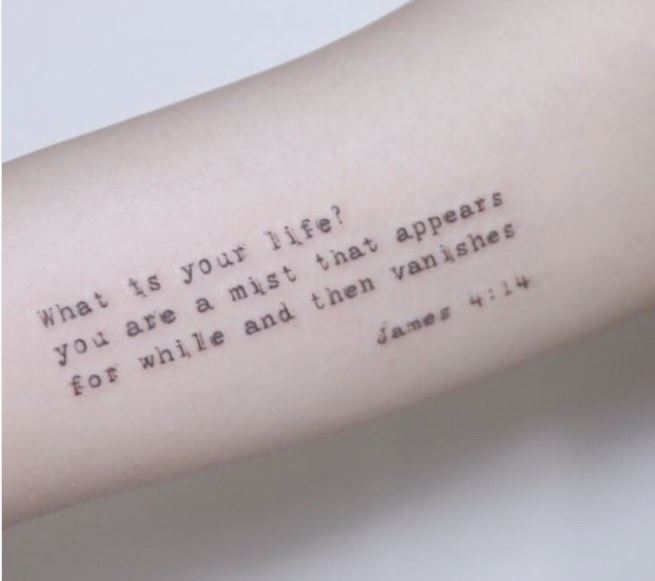 Motivational Bible Tattoo Design
