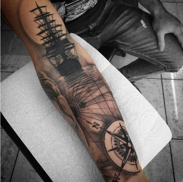 Nautical Sleeve Tattoos Design