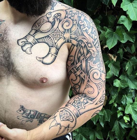 60+ Traditional Norse Tattoos for Men (2023) Mythology & Rune Designs