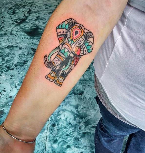 Powerful Elephant Tattoos Design