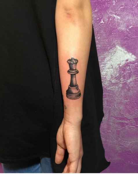 Queen Chess Tattoos Design On Forearm