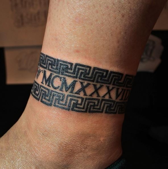 Roman Numerals Ankle Tattoos Design And Idea