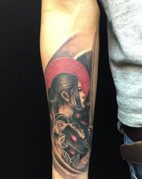Samurai Tattoo On Arm 16